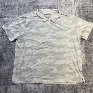 Municipal Sport Utility Gear Polo Shirt Mens 2XL White Camo Cotton Stretch Golf